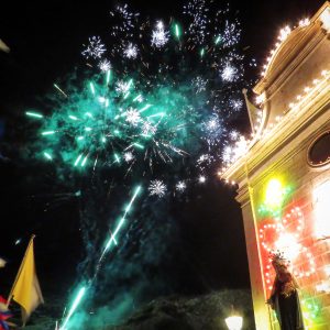 Fireworks light up the sky in Xlendi