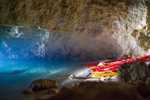 kayaking in cave