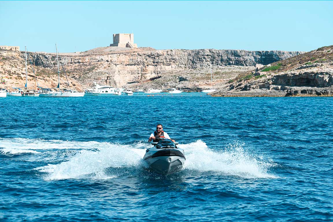 Jetskiing is a popular activity during the summer months