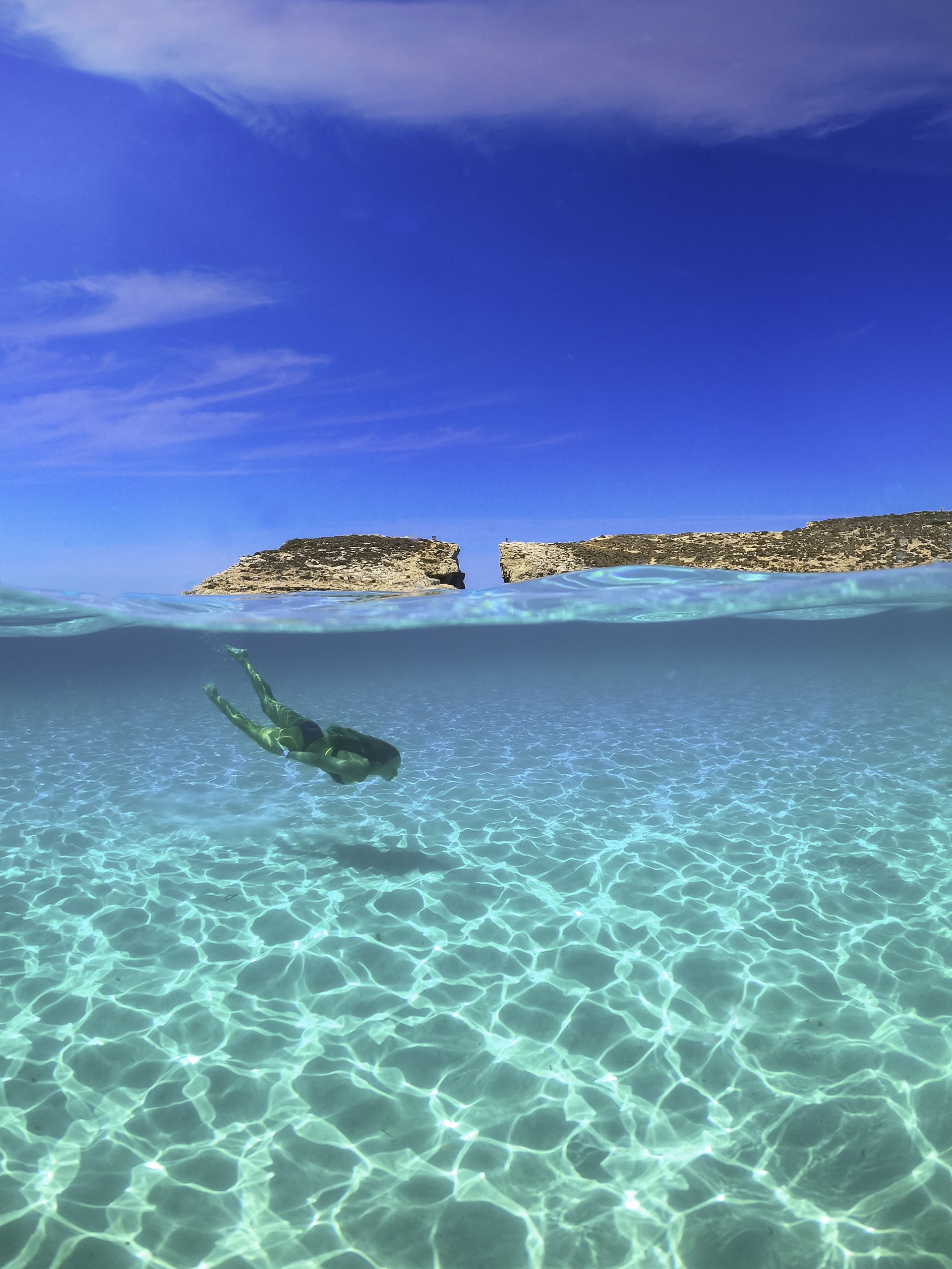 Gozo's mild temperatures make swimming a possibility from April till early November.